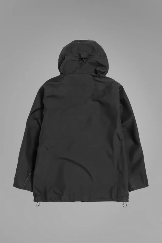Men GoreTex 3L Hooded Parka Jacket Black Norse Projects Outerwear