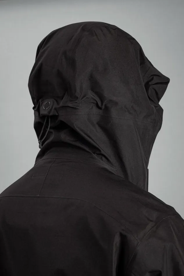 Men GoreTex 3L Hooded Parka Jacket Black Norse Projects Outerwear