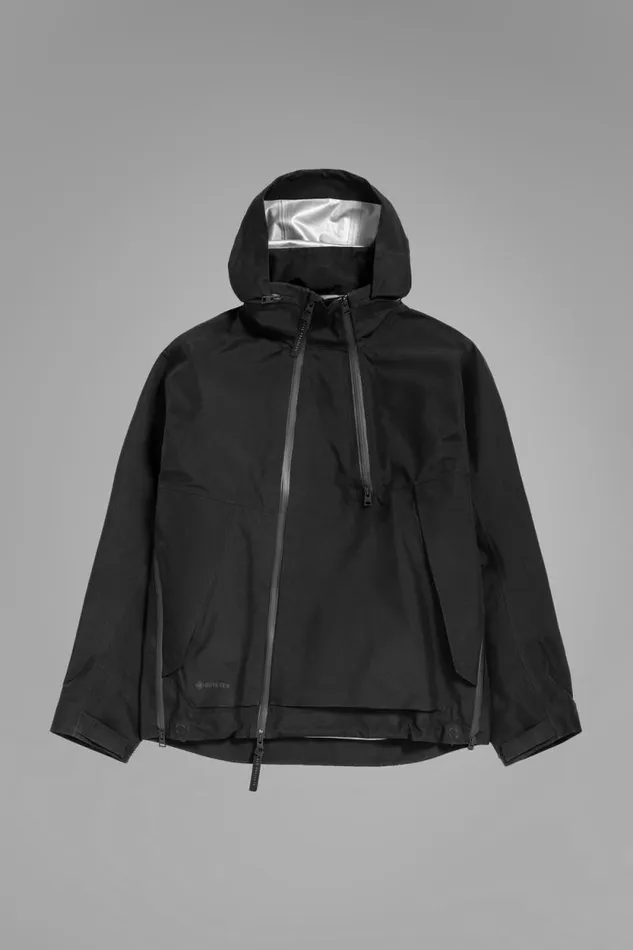 Men GoreTex 3L Stand Collar Jacket Black Norse Projects Outerwear