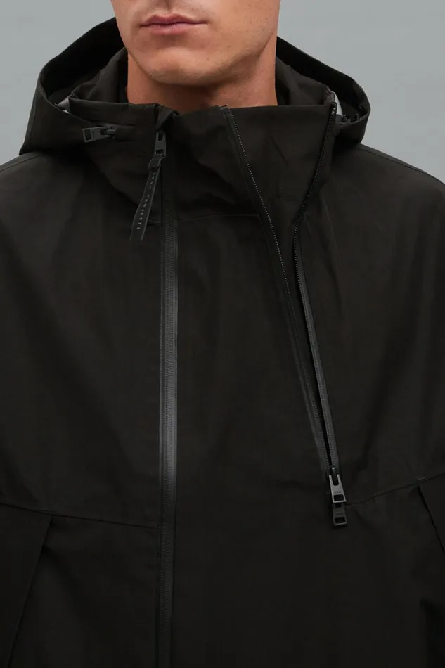 Men GoreTex 3L Stand Collar Jacket Black Norse Projects Outerwear