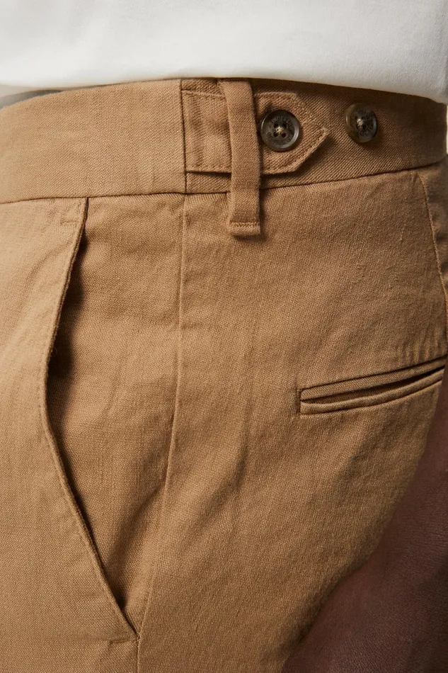 Men Grant Linen Stretch Pants Tiger Brown JLindeberg Trousers Men Grant Linen Stretch Pants Tiger Brown JLindeberg Trousers