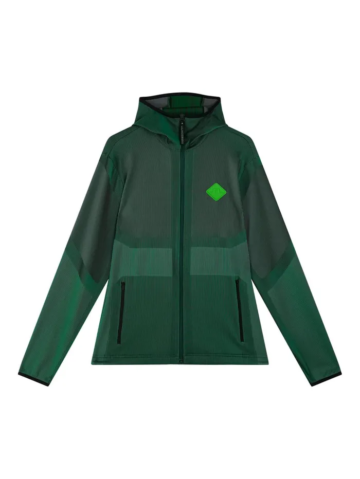 Men Jacquard Hood Rain Forest JLindeberg Jackets