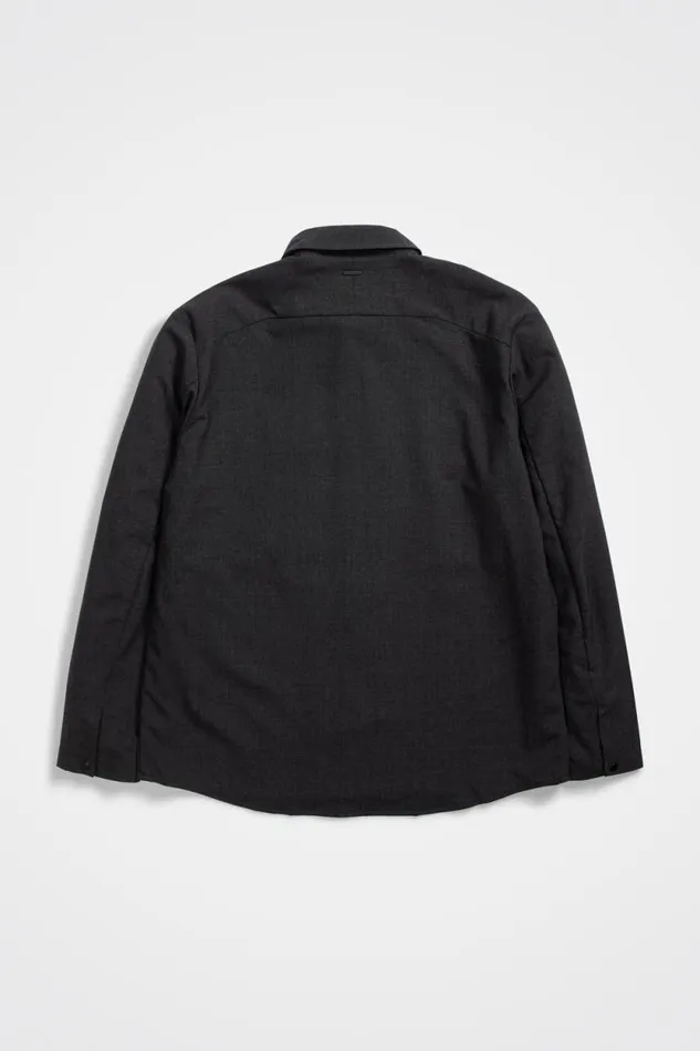 Men Jens Cordura Tech Wool Overshirt Charcoal Melange Norse Projects Overshirts