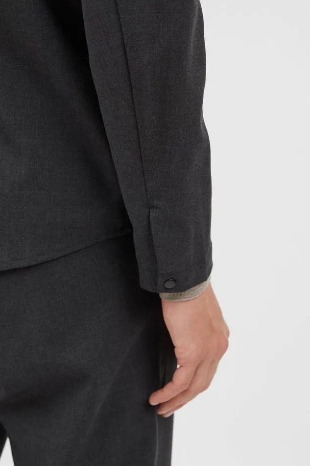 Men Jens Cordura Tech Wool Overshirt Charcoal Melange Norse Projects Overshirts
