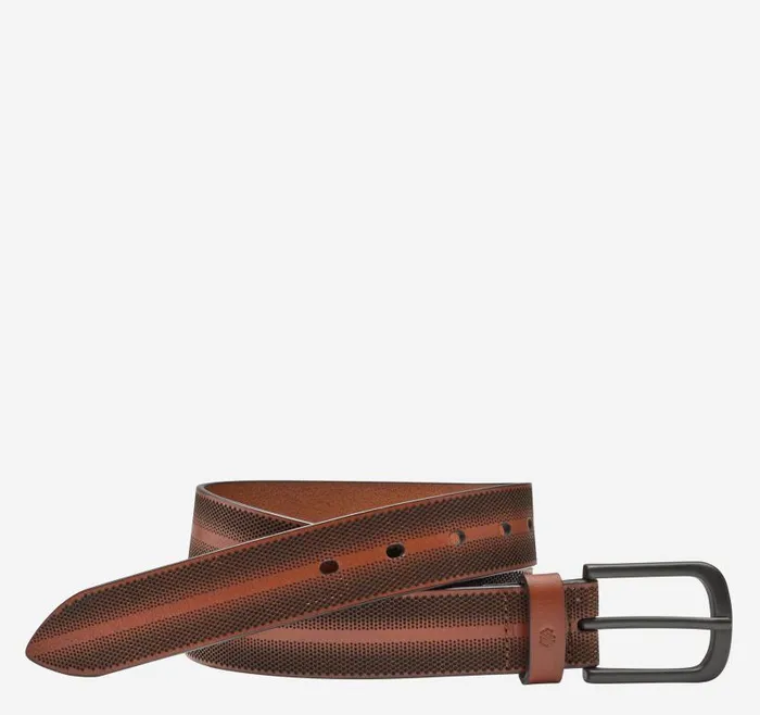 Men Johnston and Murphy Belts Laser Ombre Belt Tan