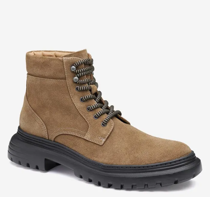 Men Johnston and Murphy Boots Kelton Plain Toe Boot Taupe Suede Men Johnston and Murphy Boots Kelton Plain Toe Boot Taupe Suede