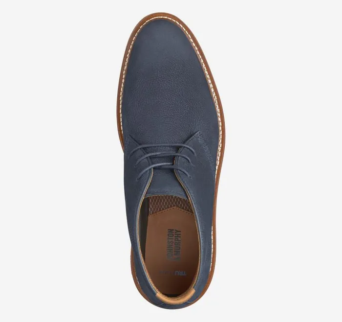 Men Johnston and Murphy Boots Upton Chukka Navy Nubuck Men Johnston and Murphy Boots Upton Chukka Navy Nubuck