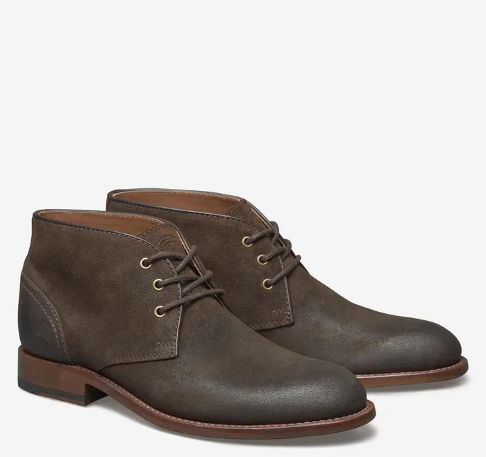 Men Johnston and Murphy LaceUps Dudley Chukka Brown Waxed English Suede