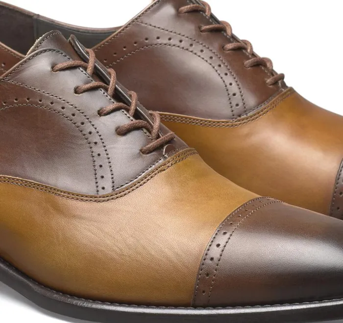 Men Johnston and Murphy LaceUps Ellsworth Cap Toe Browntan Italian Calfskin Men Johnston and Murphy LaceUps Ellsworth Cap Toe Browntan Italian Calfskin