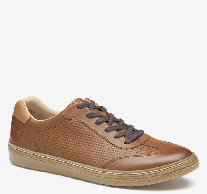 Men Johnston and Murphy LaceUps McGuffey TToe Tan Embossed Full Grainsmooth Full Grain