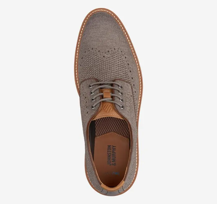 Men Johnston and Murphy LaceUps Upton Knit Wingtip Gray Knit Men Johnston and Murphy LaceUps Upton Knit Wingtip Gray Knit