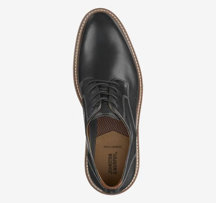 Men Johnston and Murphy LaceUps Upton Plain Toe Black Full Grain Men Johnston and Murphy LaceUps Upton Plain Toe Black Full Grain
