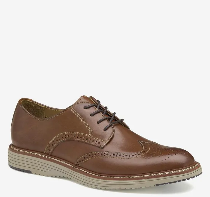 Men Johnston and Murphy LaceUps Upton Wingtip Tan Full Grain