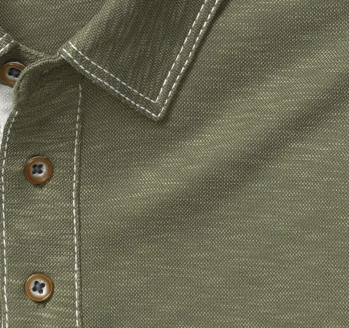 Men Johnston and Murphy Polos and Tees Vintage Slub Polo Olive Men Johnston and Murphy Polos and Tees Vintage Slub Polo Olive