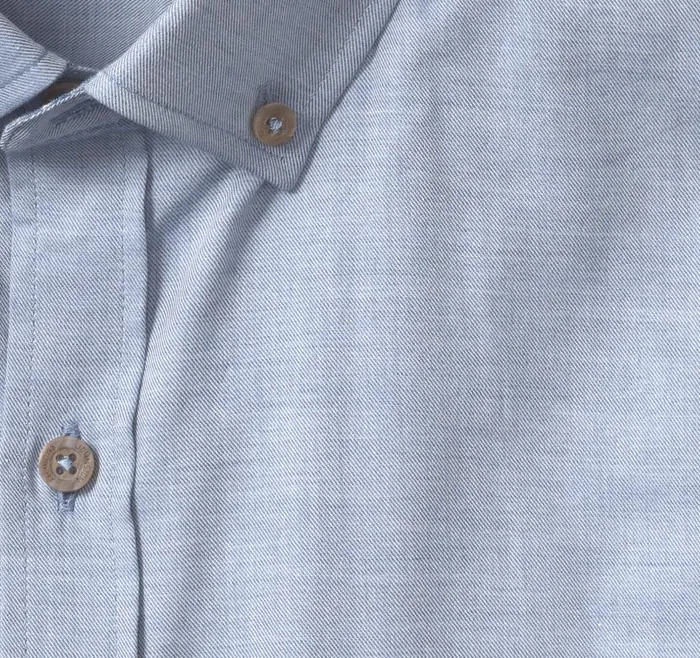 Men Johnston and Murphy Shirts Heathered Shirt Blue Melange Twill Men Johnston and Murphy Shirts Heathered Shirt Blue Melange Twill