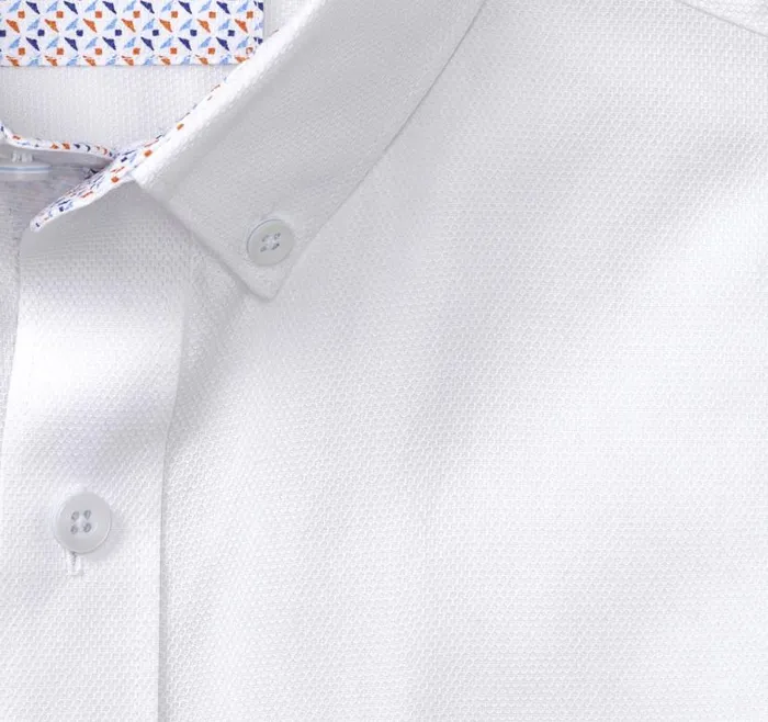 Men Johnston and Murphy ShortSleeve Shirts Textured Cotton ShortSleeve Shirt White Solid Men Johnston and Murphy ShortSleeve Shirts Textured Cotton ShortSleeve Shirt White Solid