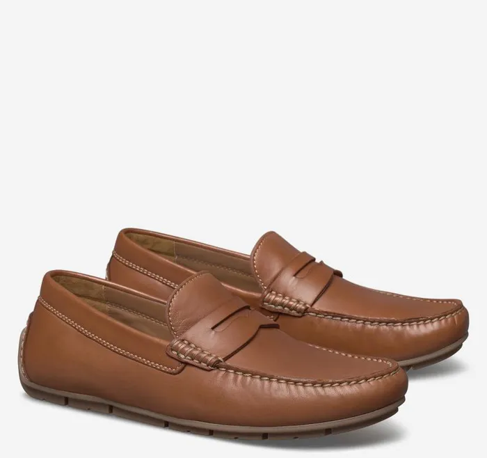 Men Johnston and Murphy SlipOns and Loafers Baldwin Driver Penny Loafer Cognac Sheepskin Men Johnston and Murphy SlipOns and Loafers Baldwin Driver Penny Loafer Cognac Sheepskin
