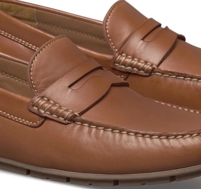 Men Johnston and Murphy SlipOns and Loafers Baldwin Driver Penny Loafer Cognac Sheepskin Men Johnston and Murphy SlipOns and Loafers Baldwin Driver Penny Loafer Cognac Sheepskin