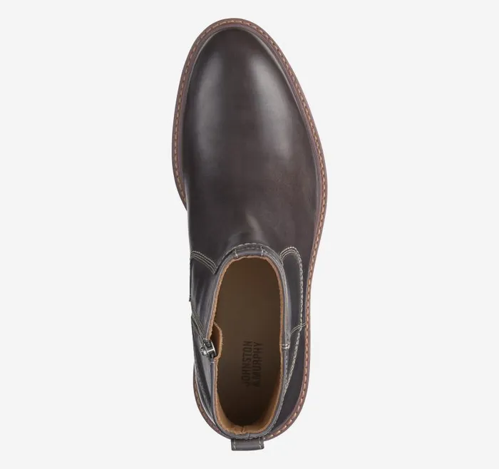 Men Johnston and Murphy SlipOns and Loafers Barrett Zip Boot Charcoal Full Grain Men Johnston and Murphy SlipOns and Loafers Barrett Zip Boot Charcoal Full Grain