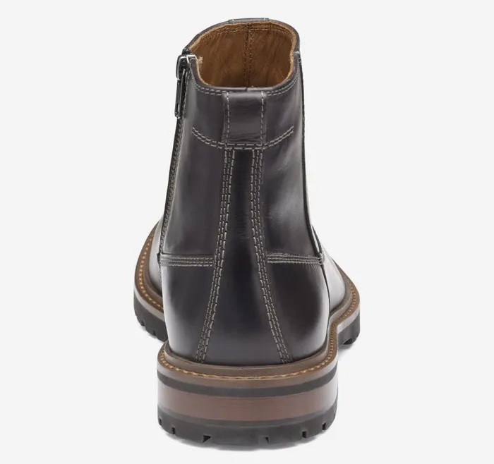 Men Johnston and Murphy SlipOns and Loafers Barrett Zip Boot Charcoal Full Grain Men Johnston and Murphy SlipOns and Loafers Barrett Zip Boot Charcoal Full Grain