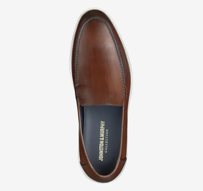 Men Johnston and Murphy SlipOns and Loafers Bolivar Venetian Loafer Brown Italian Calfskin Men Johnston and Murphy SlipOns and Loafers Bolivar Venetian Loafer Brown Italian Calfskin