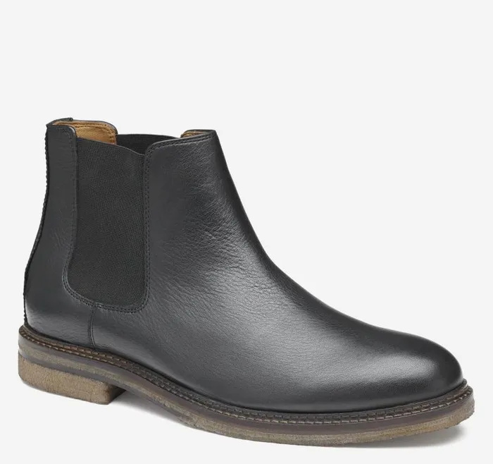 Men Johnston and Murphy SlipOns and Loafers Calder Chelsea Boot Black Tumbled Full Grain Men Johnston and Murphy SlipOns and Loafers Calder Chelsea Boot Black Tumbled Full Grain