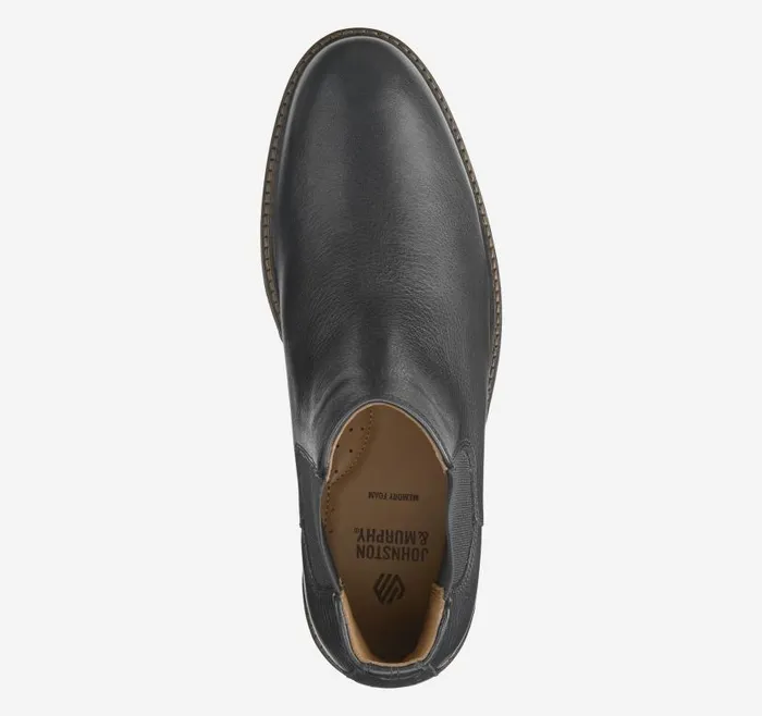 Men Johnston and Murphy SlipOns and Loafers Calder Chelsea Boot Black Tumbled Full Grain Men Johnston and Murphy SlipOns and Loafers Calder Chelsea Boot Black Tumbled Full Grain