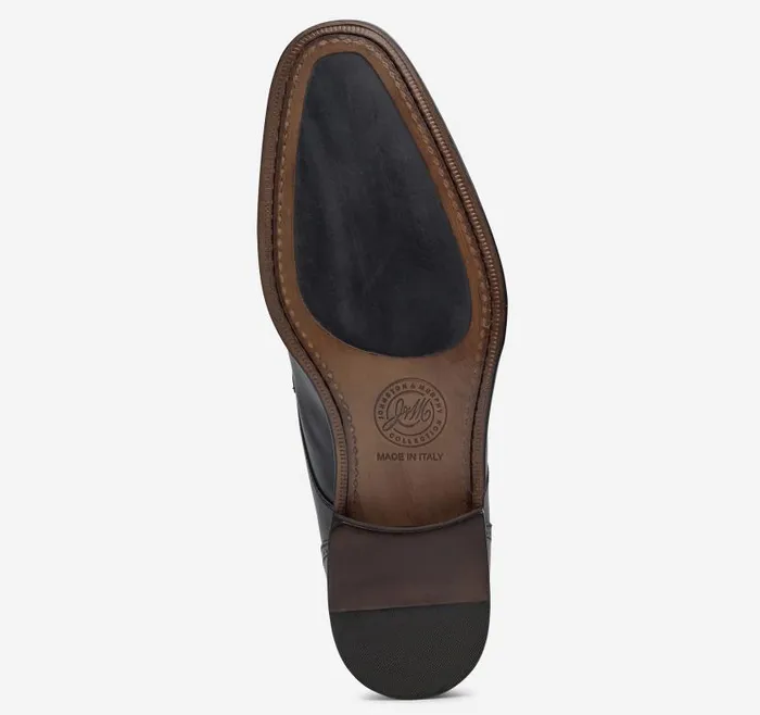Men Johnston and Murphy SlipOns and Loafers Ellsworth Double Buckle Boot Black Italian Calfskin Men Johnston and Murphy SlipOns and Loafers Ellsworth Double Buckle Boot Black Italian Calfskin