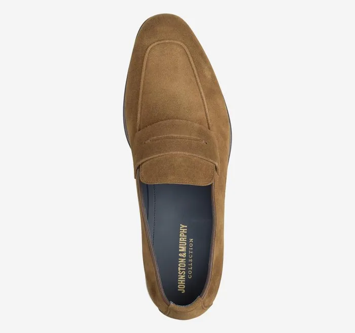 Men Johnston and Murphy SlipOns and Loafers Taylor Penny Loafer Snuff Italian Suede Men Johnston and Murphy SlipOns and Loafers Taylor Penny Loafer Snuff Italian Suede