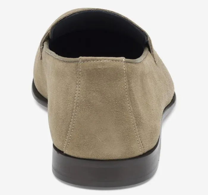 Men Johnston and Murphy SlipOns and Loafers Taylor Penny Loafer Taupe Italian Suede Men Johnston and Murphy SlipOns and Loafers Taylor Penny Loafer Taupe Italian Suede