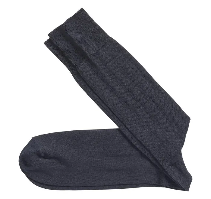Men Johnston and Murphy Socks Pima Cotton Ribbed Socks Navy