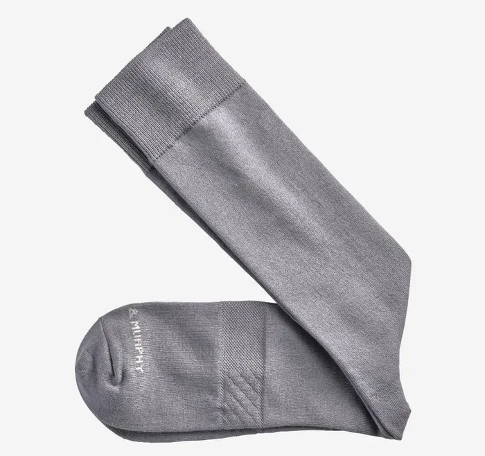 Men Johnston and Murphy Socks Solid Dress Socks Charcoal