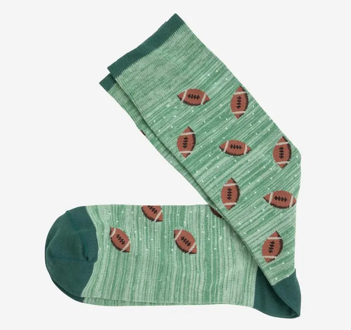 Men Johnston and Murphy Socks Space Dye Socks Green Football
