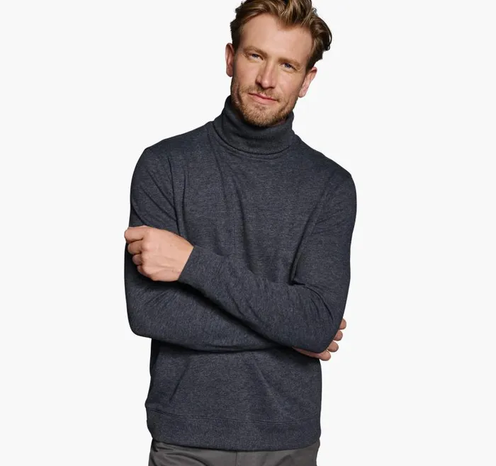 Men Johnston and Murphy Sweaters and Knits Knit Turtleneck Navy