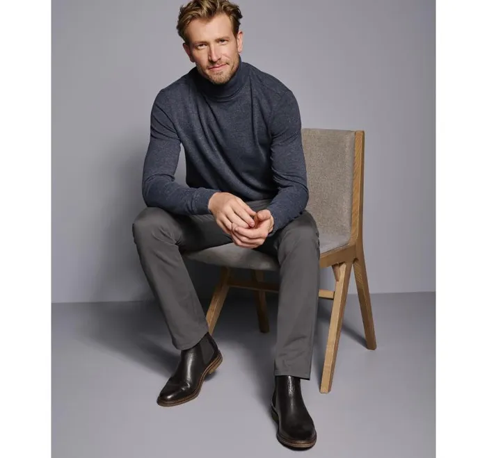 Men Johnston and Murphy Sweaters and Knits Knit Turtleneck Navy