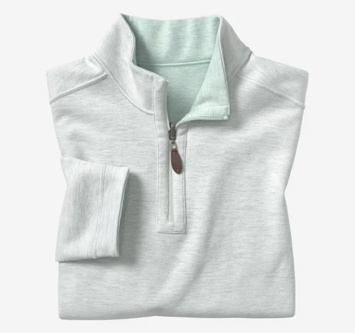 Men Johnston and Murphy Sweaters and Knits Reversible Solid QuarterZip Mint Men Johnston and Murphy Sweaters and Knits Reversible Solid QuarterZip Mint