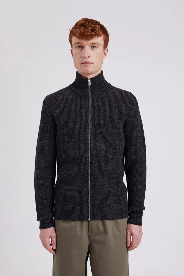 Men Jonas Donegal Diamond Sweater Grey Melange Norse Projects Knitwear
