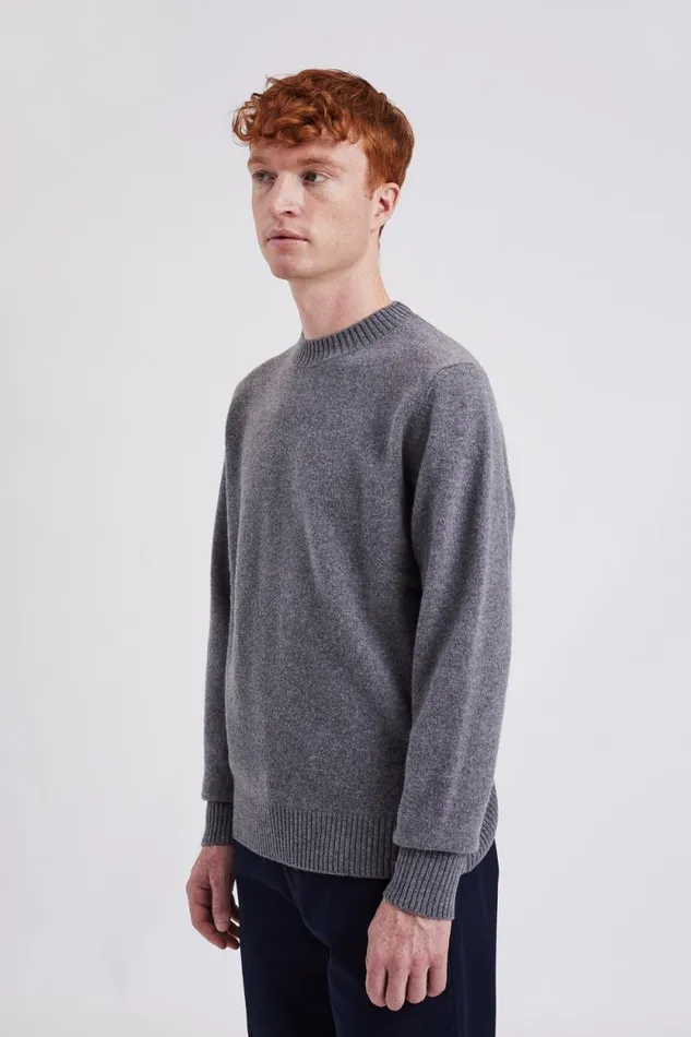 Men Jonas Donegal Diamond Sweater Grey Melange Norse Projects Knitwear