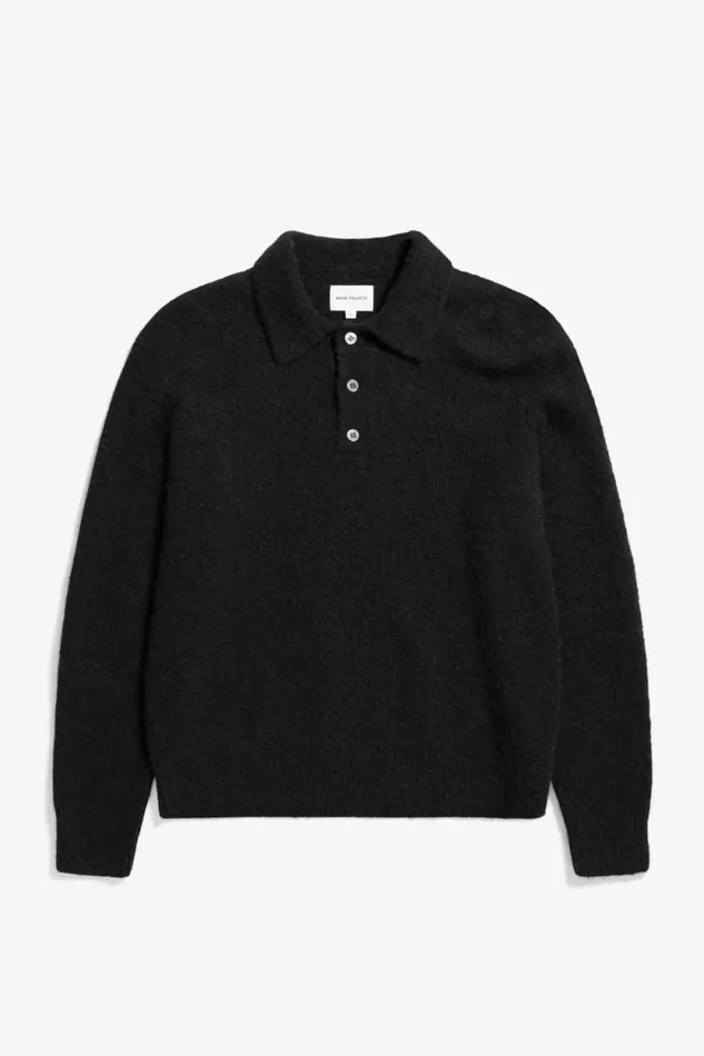 Men Jonas Donegal Diamond Sweater Grey Melange Norse Projects Knitwear