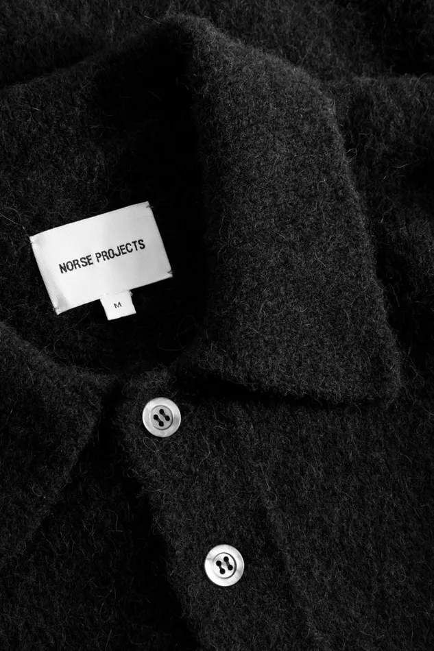 Men Jonas Donegal Diamond Sweater Grey Melange Norse Projects Knitwear