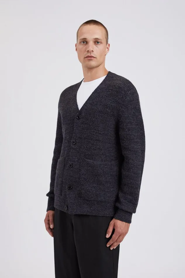 Men Jonas Donegal Diamond Sweater Grey Melange Norse Projects Knitwear