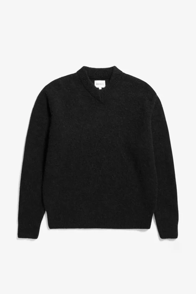 Men Jonas Donegal Diamond Sweater Grey Melange Norse Projects Knitwear