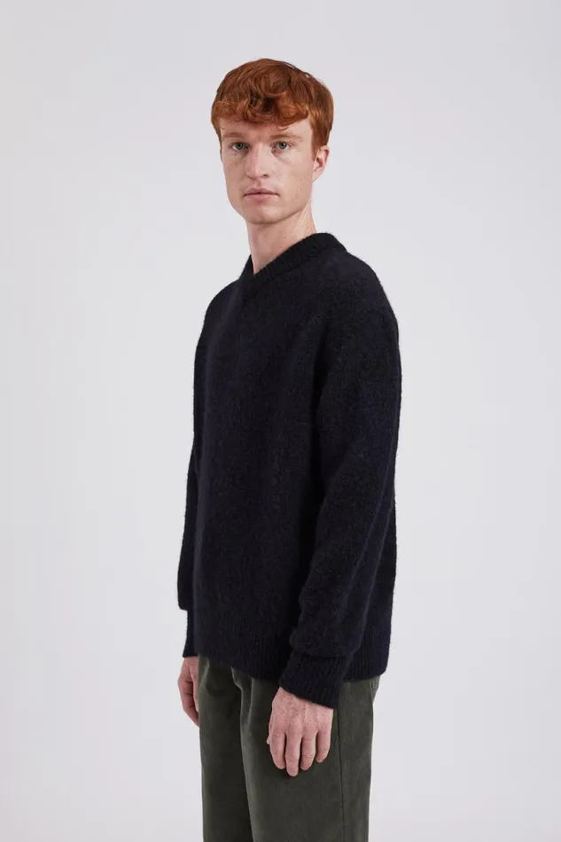 Men Jonas Donegal Diamond Sweater Grey Melange Norse Projects Knitwear