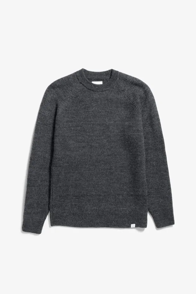 Men Jonas Donegal Diamond Sweater Grey Melange Norse Projects Knitwear