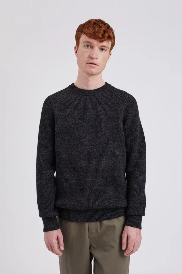Men Jonas Donegal Diamond Sweater Grey Melange Norse Projects Knitwear