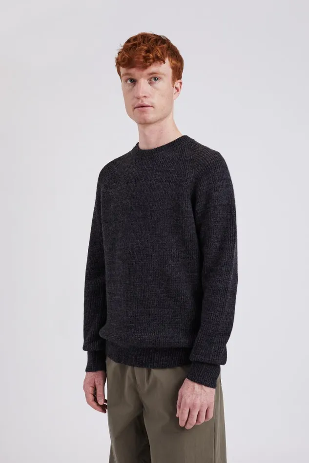 Men Jonas Donegal Diamond Sweater Grey Melange Norse Projects Knitwear