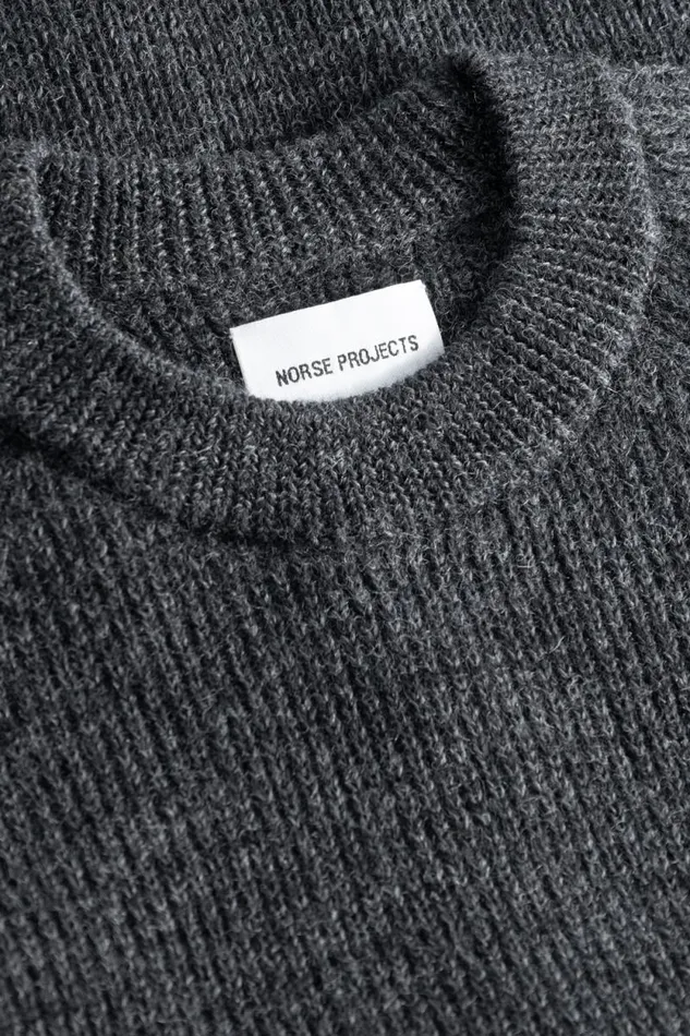 Men Jonas Donegal Diamond Sweater Grey Melange Norse Projects Knitwear