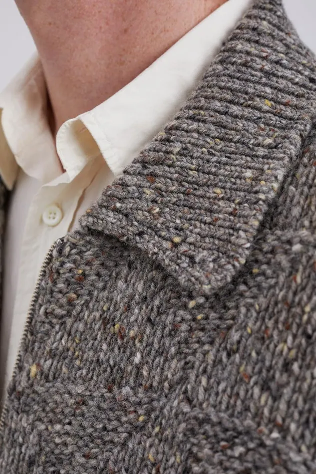 Men Jonas Donegal Diamond Sweater Grey Melange Norse Projects Knitwear