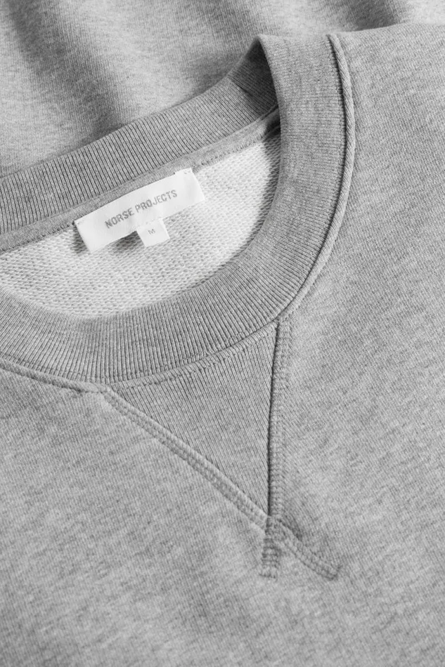 Men Jonas Donegal Diamond Sweater Grey Melange Norse Projects Knitwear