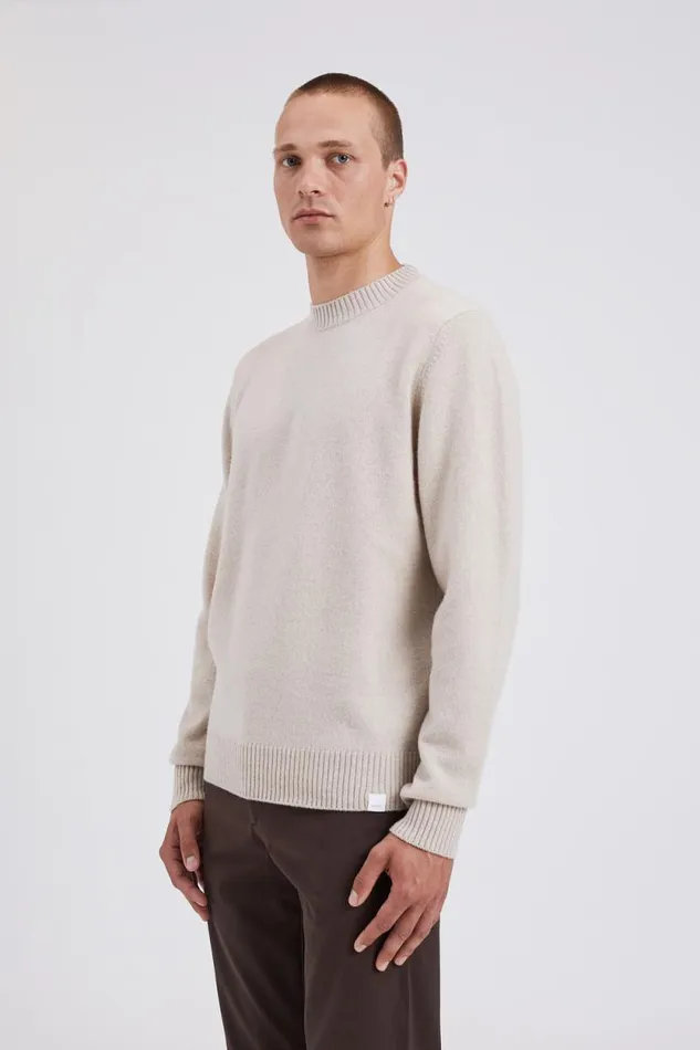 Men Jonas Donegal Diamond Sweater Grey Melange Norse Projects Knitwear